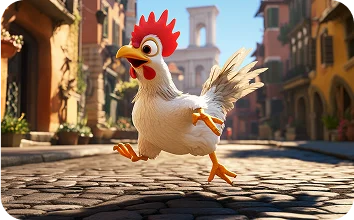 Fourth happy chicken in the game